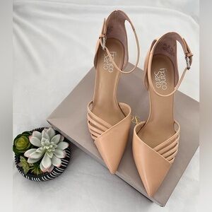 Franco Sarto Nude Strappy Heels